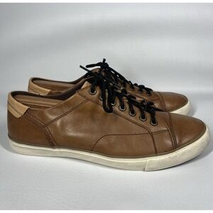 Coach New York Perkins Low Top Brown Soft Leather Casual Sneakers Men's 10D